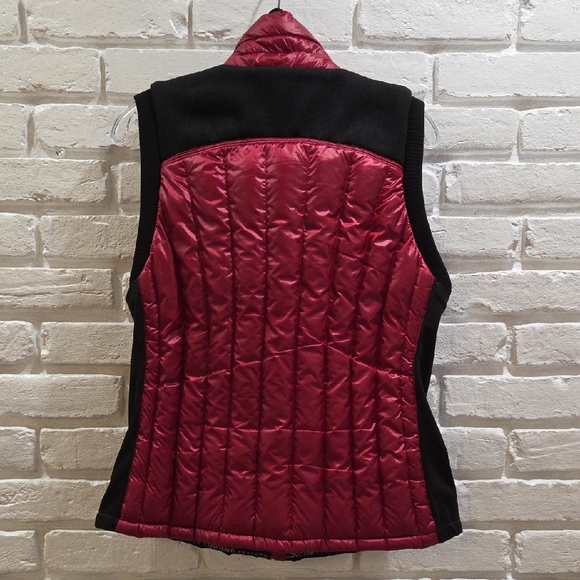 Calvin Klein Collection Burgundy and Black Puffer Vest - Picture 2 of 7